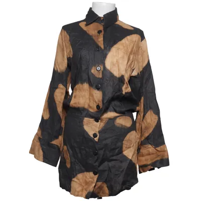 Blouse (Zwart, Beige, Meerkleurig) van Massimo Dutti Linnen