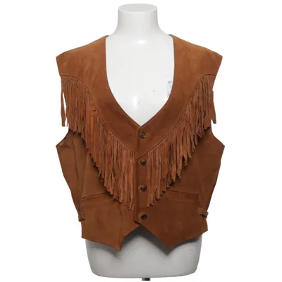 Gilet d'extérieur (Marron) de Akka Bazaar Coton, Daim