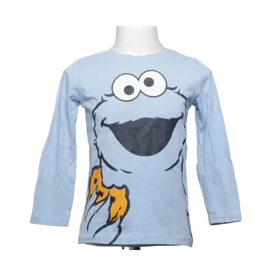 Langærmet t-shirt (Blå, Flerfarvet) fra Sesame Street Bomuld