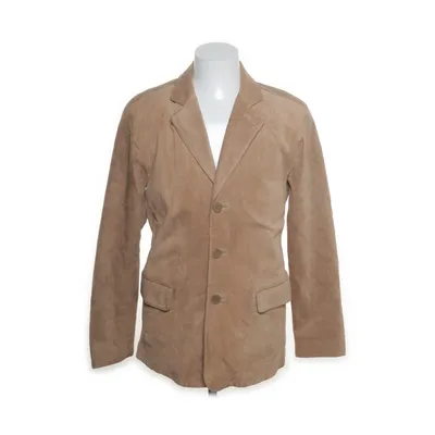 Leather blazer (Beige) from Holloway Leather, Suede, Polyester, Cotton