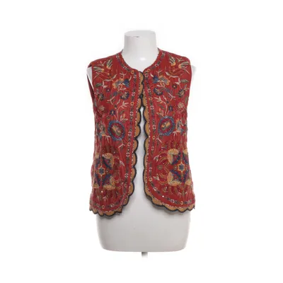 Vest (Brown, Multicolored) from Zara Woman Premium Collection Cotton, Polyester
