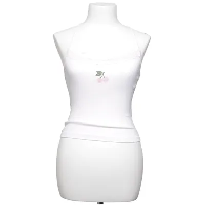 Tanktop (Hvid) fra Bershka Bomuld, Elastan
