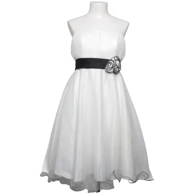 Robe de cocktail (Blanc, Noir) de Flowerby Charm's