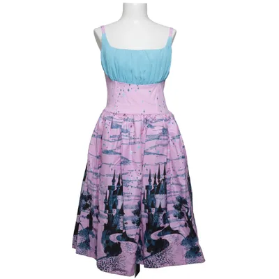Kjole (Pink, Blå, Flerfarvet) fra Pinup Couture Bomuld, Elastan, Polyester