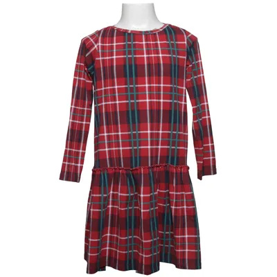 Dress (Red, Green, White) from Youngstyle Cotton, Elastane