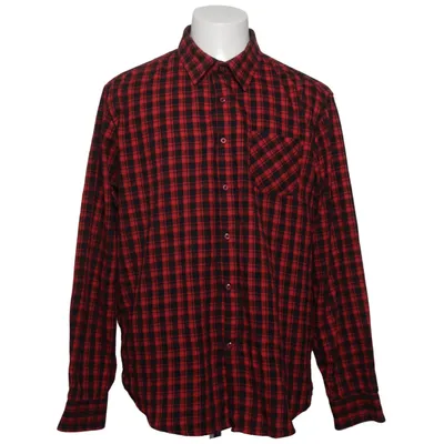 Chemise en flanelle (Rouge, Noir) de Coofandy Coton, Polyester