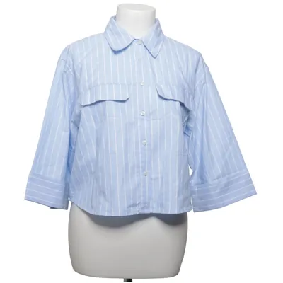 Shirt (Blauw, Wit) van Zara Katoen