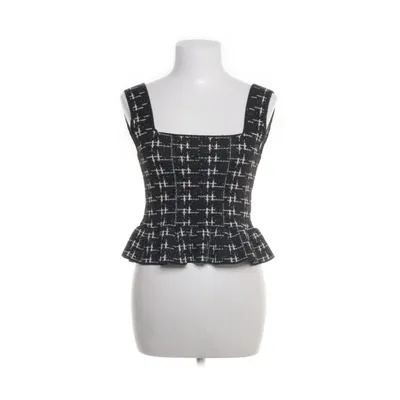 Peplumtopp (Svart, Vit) från Zara Metallfiber, Polyester