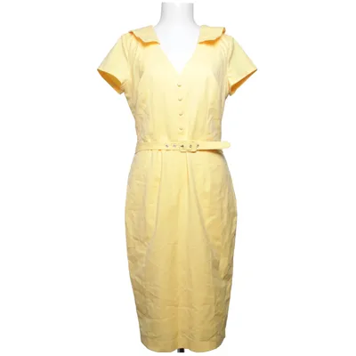 Kjole (Gul) fra Vintage Diva Bomuld, Elastan, Polyester