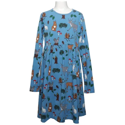 Dress (Blue, Multicolored) from Villervalla Elastane, Organic cotton