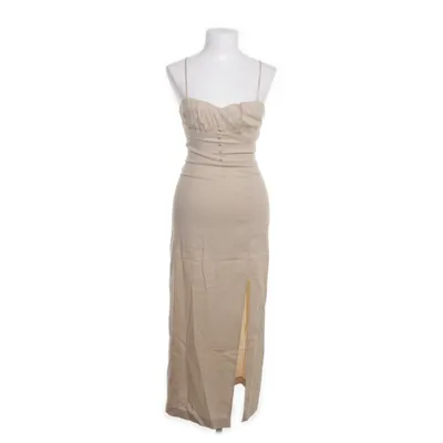 Dress (Beige) from Zara Elastane, Linen, Viscose