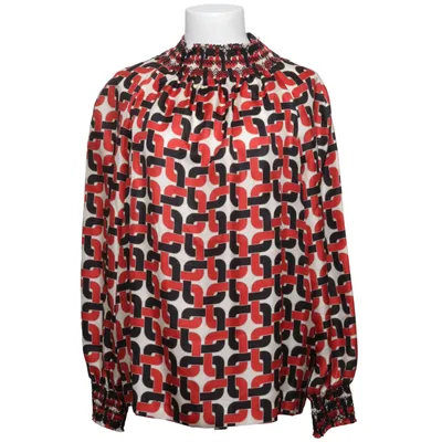 Blouse (Red, Black, White, Multicolored) from Le Sarte Pettegole Silk