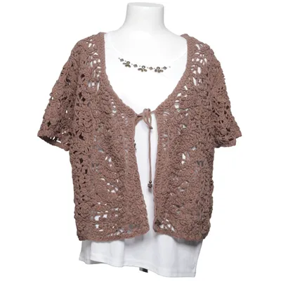 Cardigan (Brown) from Alfred Dunner Cotton, Polyester