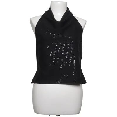 Halter neck top (Black) from Reclaimed Vintage Elastane, Metallic fiber, Nylon