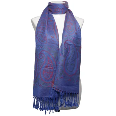 Écharpe (Bleu, Rouge, Vert) de Cashmere Cachemire, Soie