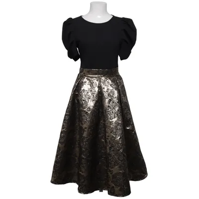 Klänning (Svart, Guldfärgad) från Shein Metallfiber, Polyester