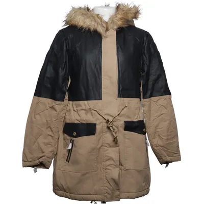 Parka (Beige, Noir) de Parisian Coton, Polyuréthane, Viscose