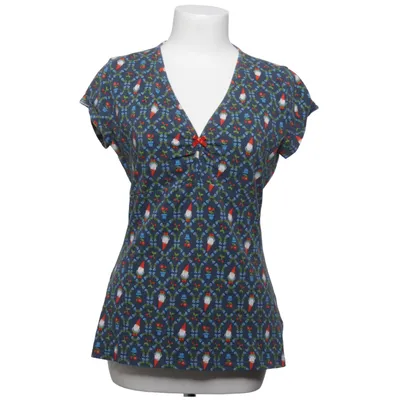 Top (Blue, Multicolored) from Blutsgeschwister Elastane, Organic cotton