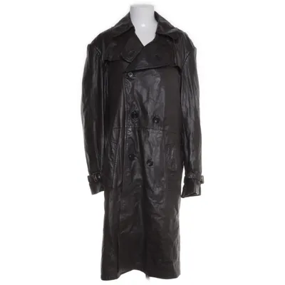 Läderkappa (Brun) Skinn, Viskos