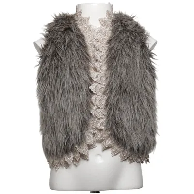 Outer vest (Gray, Beige) from Pampolina Acrylic, Polyester