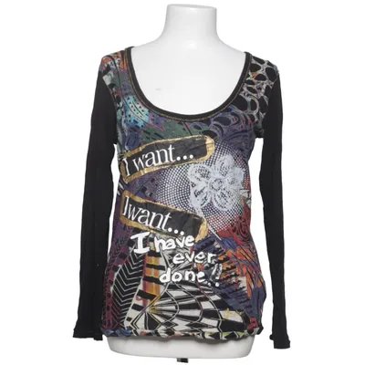 Långärmad t-shirt (Svart, Flerfärgad) från Desigual Viskos
