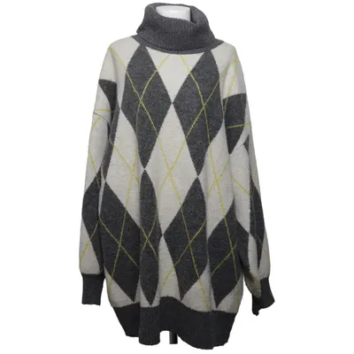 Turtleneck (Gray, White, Yellow) from Pringle Of Scotland x H&M Polyester, Acrylic, Wool, Elastane