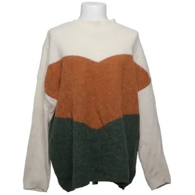 Sweater (Green, White, Orange) from Just Alpaca wool, Elastane, Polyamide