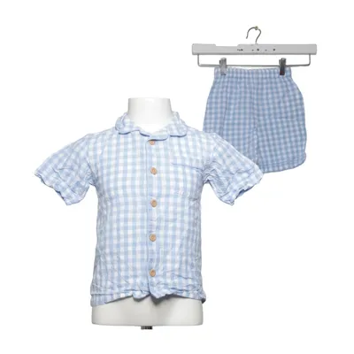 Pyjamas (Blå, Vit) från Jojo Maman Bébé Bomull, Återvunnen polyester