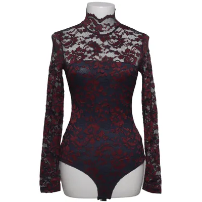 Body (Rød, Sort) fra Ganni Elastan, Polyamid, Polyester, Viscose