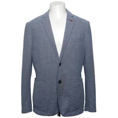 Blazer (Bleu) de Zara Man Coton, Polyester