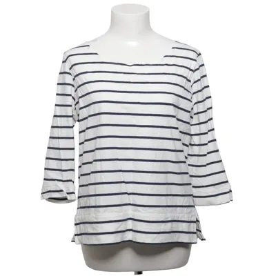 Long sleeve T-shirt (White, Blue) from Hampton Republic Cotton