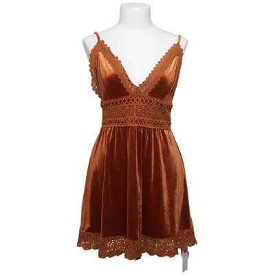 Jurk (Bruin) van Cider Elastaan, Polyester