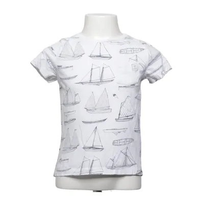T-shirt (Vit, Blå) från Newbie by KappAhl Bomull