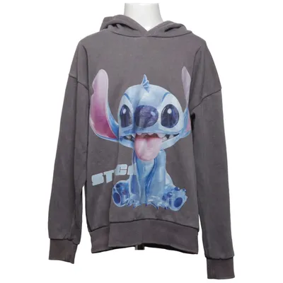 Huvtröja (Grå, Flerfärgad) från Disney Stitch Bomull, Polyester