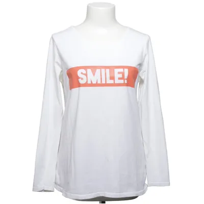 T-shirt à manches longues (Blanc) de Funky Staff Coton, Élasthane