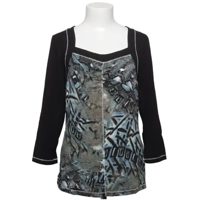 Top (Sort, Flerfarvet) fra Pardon Elastan, Viscose