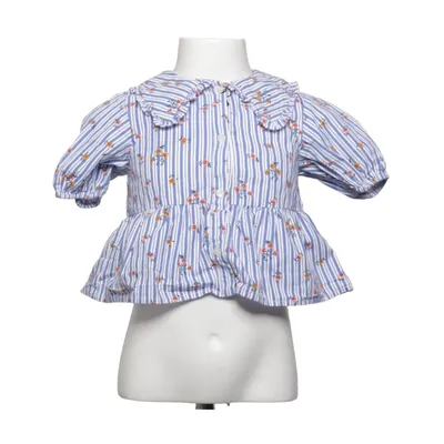 Blouse (Blauw, Wit, Meerkleurig) van Zara Katoen