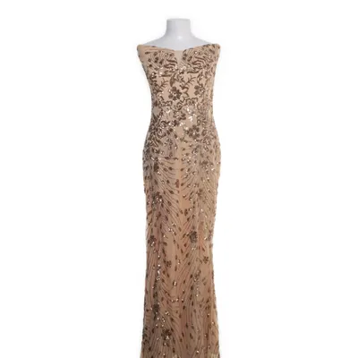 Aftenkjole (Beige, Guld) fra Xuibol Polyester