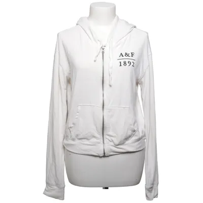 Hoodie (White) from Abercrombie & Fitch Elastane, Polyester, Viscose