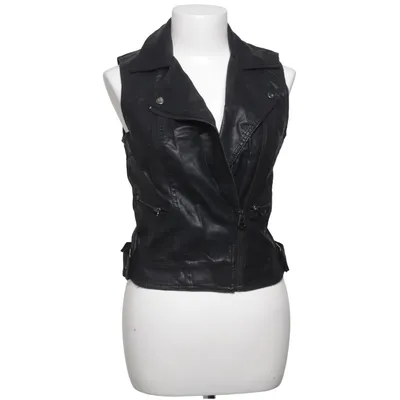 Biker gilet (Zwart) van Topshop Katoen, Polyester, Polyurethaan, Viscose