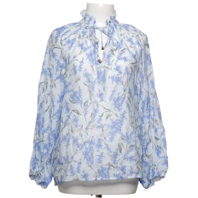 Bluse (Blå, Hvid) fra Lara Viscose