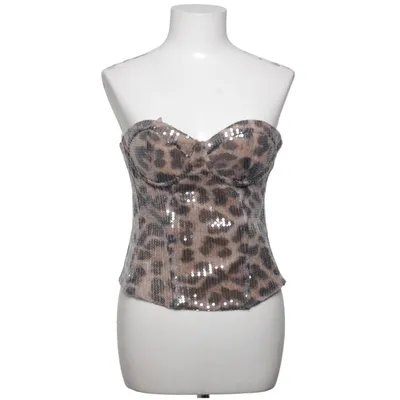 Tube top (Bruin, Zwart, Zilver) van Amisu Elastaan, Polyester