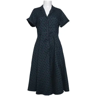 Dress (Black, Green) from Collectif Vintage Elastane, Polyester