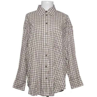 Flanellen overhemd (Wit, Bruin) van H&M Katoen