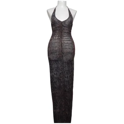 Kjole (Brun, Sort) fra Weekday Elastan, Polyester