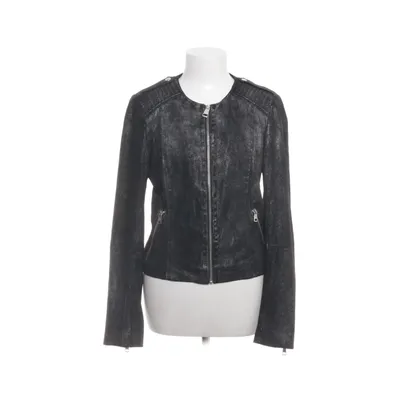 Läderjacka (Svart) från Rich & Royal Acetat, Polyester, Skinn, Viskos