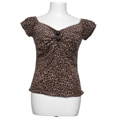 Top (Bruin, Zwart) van Collectif Katoen, Viscose