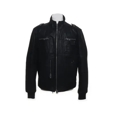Leren jack (Zwart) van Review Leer, Polyester