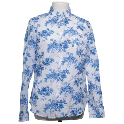 Chemise (Bleu, Blanc) de Morris Lady Coton, Lin