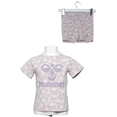 T-shirt (Purple, White) from Hummel Elastane, Organic cotton